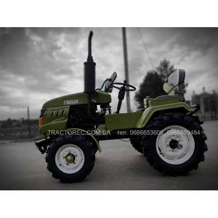 Мототрактор БУЛАТ Т-160LUX GREEN із ДВОКОРПУСНИМ плугом та фрезою 130 см! ЗІП, Ключі, безкоштовна швидка доставка.